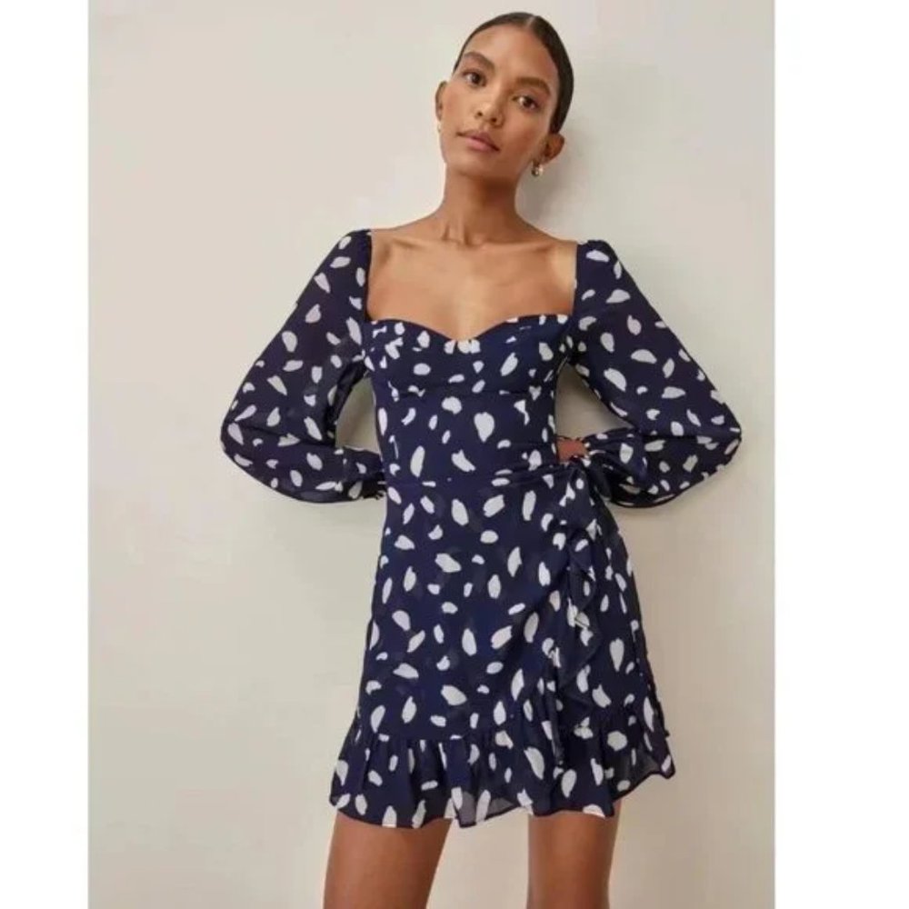 Reformation Cammi Dress | Splatter🎉SALE🎀 NEW - Picture 7 of 16